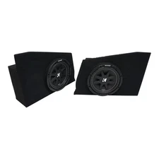 10-15 Chevy Camaro Coupe Rear Side Kicker Comp C10 Dual 10" Sub Box Final 2 Ohm