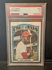 Lou Brock 1972 Topps #200 PSA 5 St. Louis Cardinals