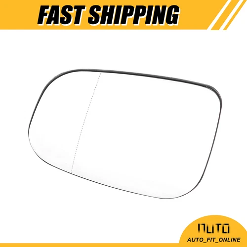 ONE Car Left Driver Side Heated Mirror Glass w/ Backing Plate Custom for Volvo