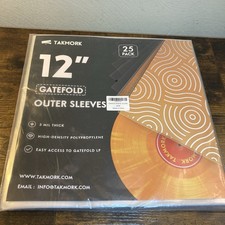 Gatefold Record Sleeves for 12-Inch Vinyl Albums: Clear Plastic Outer Sleeves wi