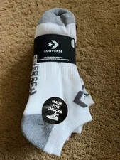 CONVERSE Men Made For Chucks 6 Pk Half Cushion No Show Size 6-12 White