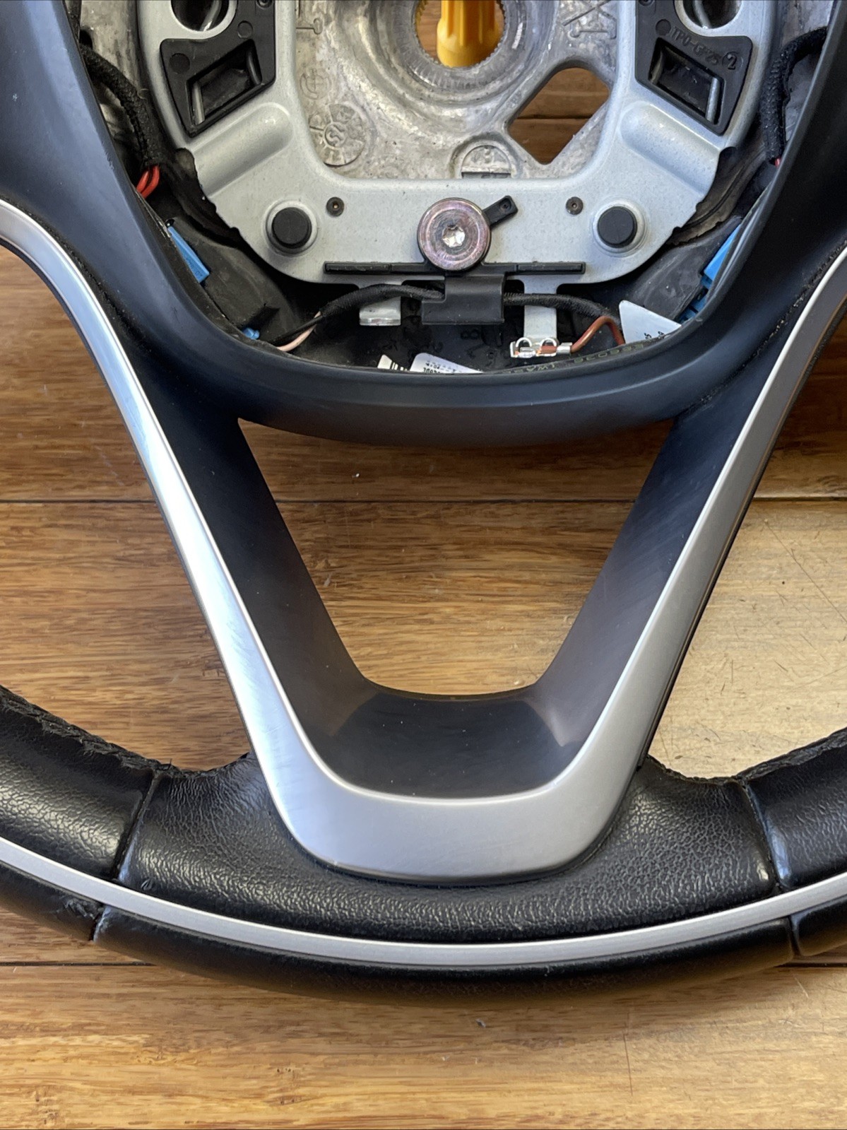 2014-2020 BMW i8 I12 Steering Wheel W/ Paddle Shifters Leather Black OEM