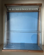 REMINGTON Glass Shelf COUNTER TOP STORE ADVERTISING DISPLAY BOX