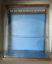 REMINGTON Glass Shelf COUNTER TOP STORE ADVERTISING DISPLAY BOX