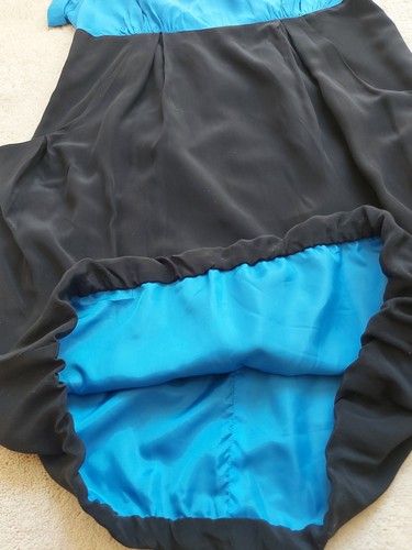 Women Size 10-Blue & Black 100% Silk Cap Sleeves Straight Dress NEW size 10 £30 - Picture 18 of 23