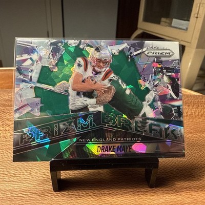 Panini Prizm Break Green Cracked Ice Prizm Drake Maye #6 New England Patriots 