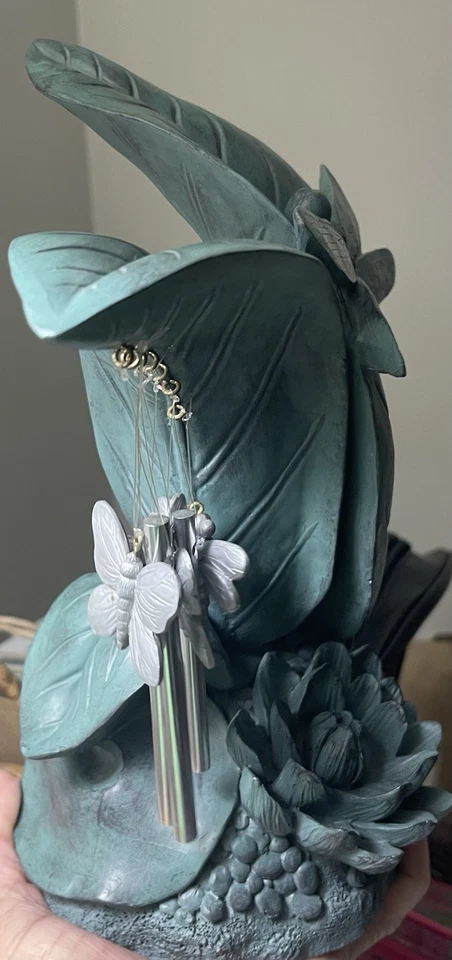 Декор полки из зеленой керамики/глины высотой 10 дюймов - Изображение 4 из 4