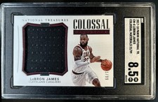 2017-18 Panini National Treasures LeBron James Colossal Jersey #/99 SGC 8.5