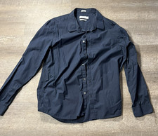 Calvin Klein Men Size XXL BLUE Slim Fit Stretch Long Sleeve Button Up Shirt