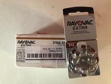 64 Rayovac Extra 312AE-8A Hearing aid batteries, Eight 8 Packs 12/12/2026