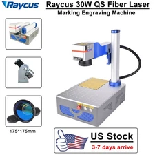 Foldable Raycus 30W QS Fiber Laser Marking Machine Desktop Metal Steel Marking
