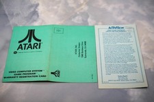 NO GAME- Game Program Warranty REGISTRATION Instruction Book Manual ATARI 2600