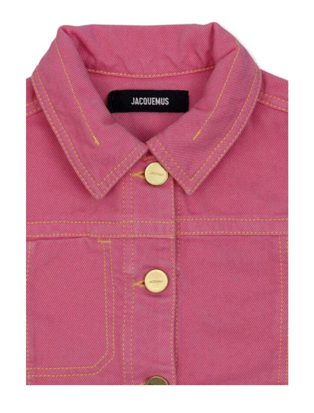 Giacca denim cotone toppa logo bambina Jacquemus