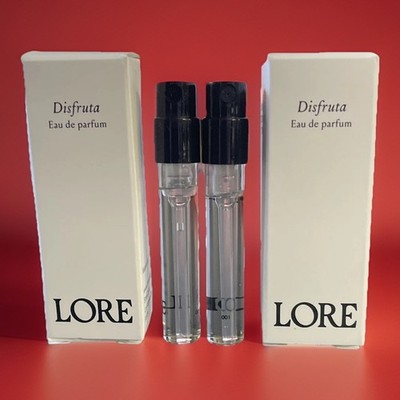 2x Lore Disfruta Eau de Parfum   1.5ml .05oz   Sample Sprays NIB