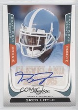 2011 Prestige Rookie Draft Picks Rights Signatures 440/499 Greg Little Auto 9fc