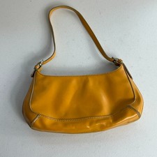 Nine West Shoulder Bag Women's Yellow Faux Leather Y2K