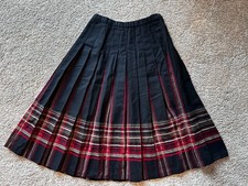 Vintage Pendleton 100 Virgin Wool Pleated Skirt Womens 10 Petite