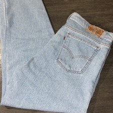 Vintage 90s Levis 540 Flex Jeans 38x29 USA Made Light Wash Relaxed Denim
