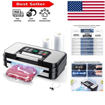 Efficient Food Vacuum Sealer with User-Friendly Design and Double Seal Function