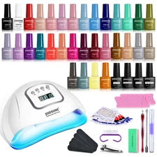 Same Color Same Bottle 32 Colors Gel Nail Polish with U V Light Soak off Glitter