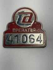 🇺🇸 Vintage Obsolete TA Transit New York City Subway OPERATOR Hat Badge👀LQQK👀