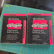2002 Toyota Tundra Repair Manual Vol 1 And 2 Oem