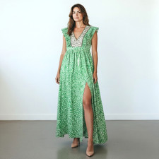 Sheridan French Beaded Floral Ruffle Elegant ...