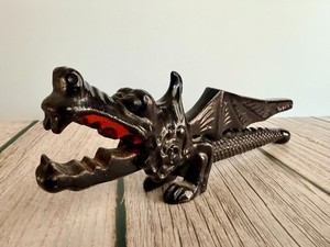 Vintage Cast Iron Dragon Nutcracker Gothic Fantasy Figural Tool 7.5"