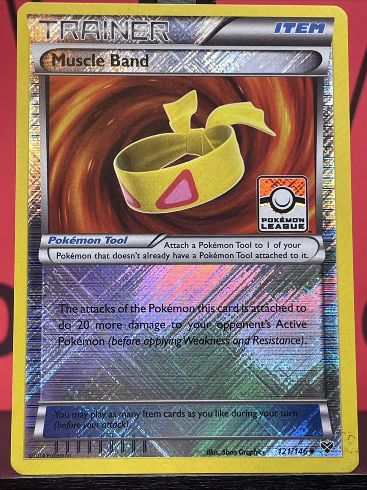 Muscle Band 121/146 Pokemon League Reverse Holo Stamped Pokemon TCG 2014 LP - Image 3 of 4