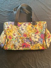 Donna Sharp Womens Handbag Purse Quilted Shoulder Tote Floral Pattern EUC