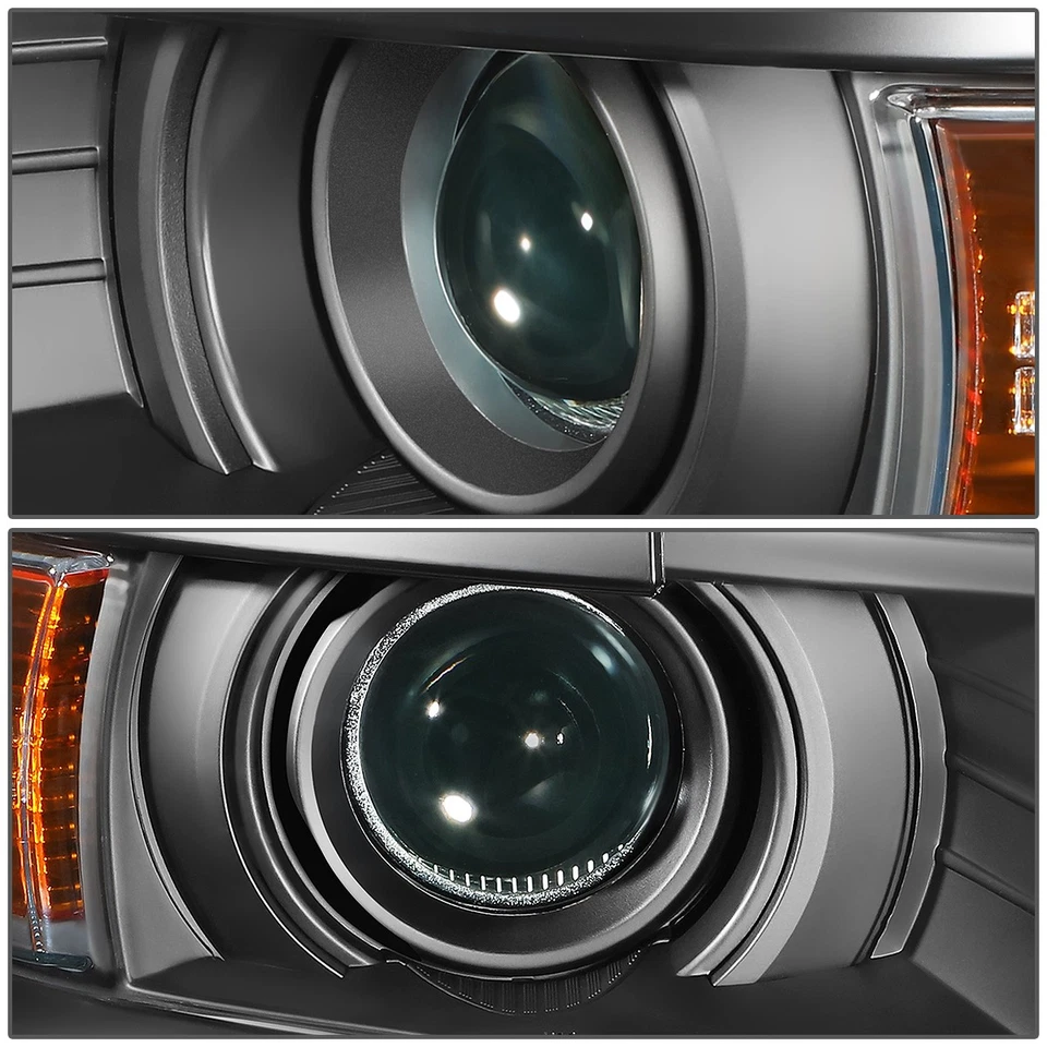 PARA 15-19 CHEVY SILVERADO 2500HD 3500HD PROYECTOR FAROS LÁMPARAS NEGRO/ÁMBAR Foto 3 de 4