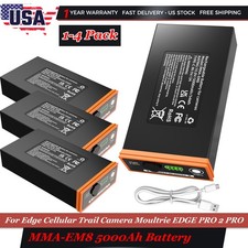 1/2/3/4X 5000mAh Battery for Moultrie Cellular Trail Cameras Edge 2/Edge 2 Pro