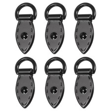 Bag Side Clip Buckle, 6Pcs Leaf Shape Purse Strap Chain Connector Black 