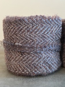 Vtg Wool Strips (1 Roll) 2-2.5 inch 2.5yd/roll Rug Braid Hook Craft Purple Tweed