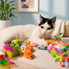 Cat Toy Bundle Set 14/28/56pcs Interactive Kitten Toys Balls Mice Wand