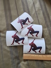 Spiderman Stickers, Decals, 4x5", Lot/4