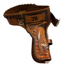 VTG USA Western Belt & Holster Master Of Leather Artist John Glassford Signed