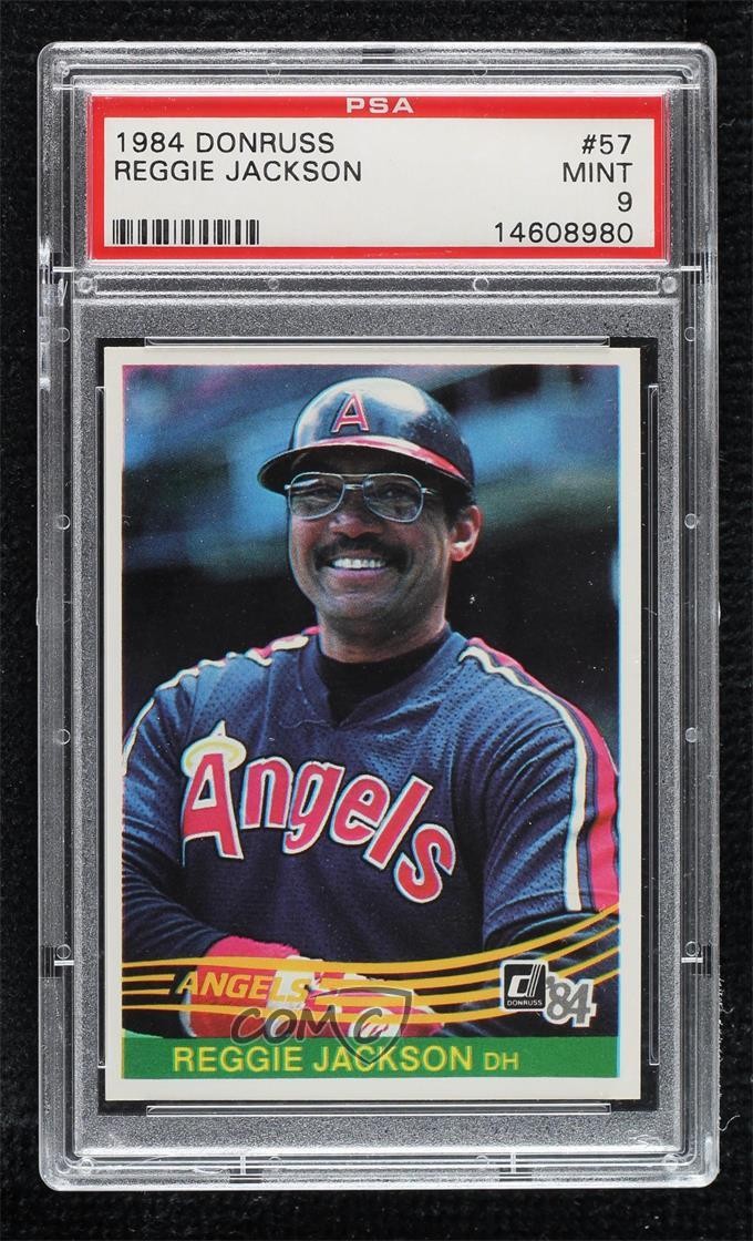1984 Donruss Reggie Jackson #57 PSA 9 MINT HOF 0d3