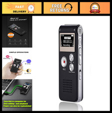 16GB Digital Voice Recorder with Playback - USB Rechargeable Mini Dictaphone for