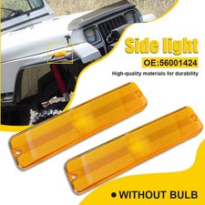 For 1987 -1995 Jeep Wrangler Yj Amber Front Bumper Side Markers Light Housings