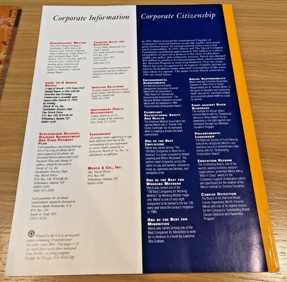 MERCK Annual Report 1993