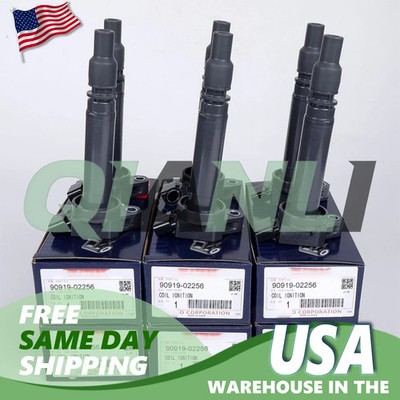 6x OEM 90919-02256 DENSO Ignition Coils For 2005-2024 Toyota & Lexus I4 V6 V8