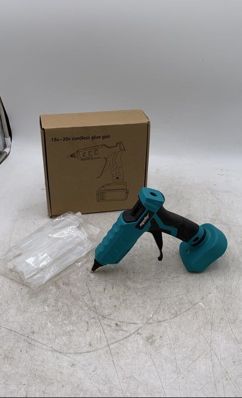 Mellif 18V-20V Blue Ergonomic Grip Cordless Hot Glue Gun Includes Sticks