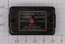 American Flyer XA10961-4 S Scale Brown w White Print & Red Control Button