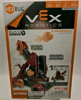 Robotics STEM Build Catapult Launcher Vex Hexbug 160+ Piece Construction Kit New
