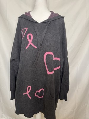 Torrid Grey Torrid Strong Brest Cancer Hoodie Sweater Size 4XL