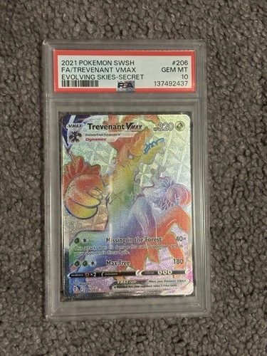 Trevenant VMAX 206/203 GEM MINT PSA 10 Pokemon Evolving Skies Pokemon TCG