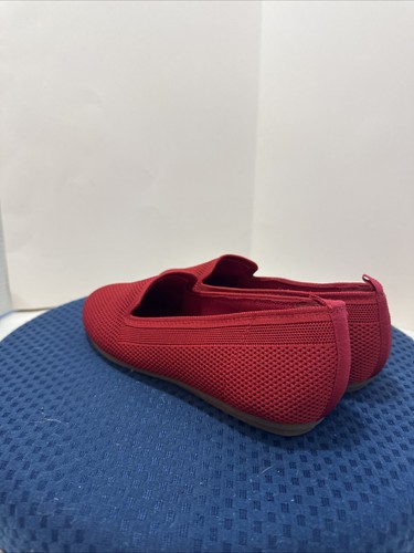 Bandolino Womans Loafer 7 1/2M Red Flat Classic Office Wear Momcore Grandmacore - Picture 3 of 13