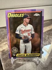 2025 Topps Chrome Chayce McDermott 35th Anniversary Purple Mojo Refractor /50