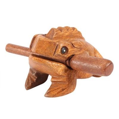 Thailand Traditional Craft Wooden Lucky Frog Croaking Musical Instrument Home